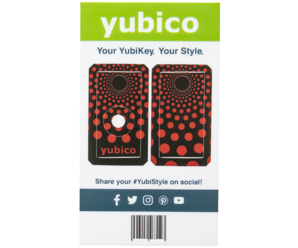 YubiStyle Cover - Polka Red 1